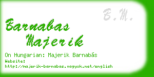 barnabas majerik business card